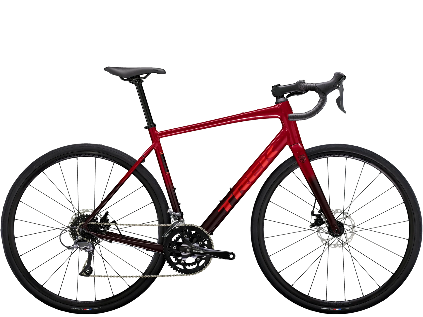 Trek Domane AL 2 Disc Gen 4 Crimson to Dark Carmine Fade 2026