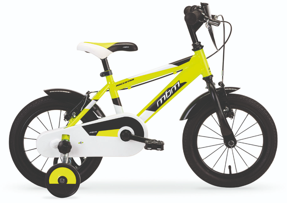 MBM Rockstar 14" Bicicletta Bambino Con Rotelle
