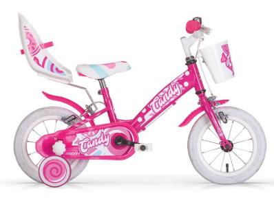 MBM Candy 12" Bicicletta Bambina Con Rotelle