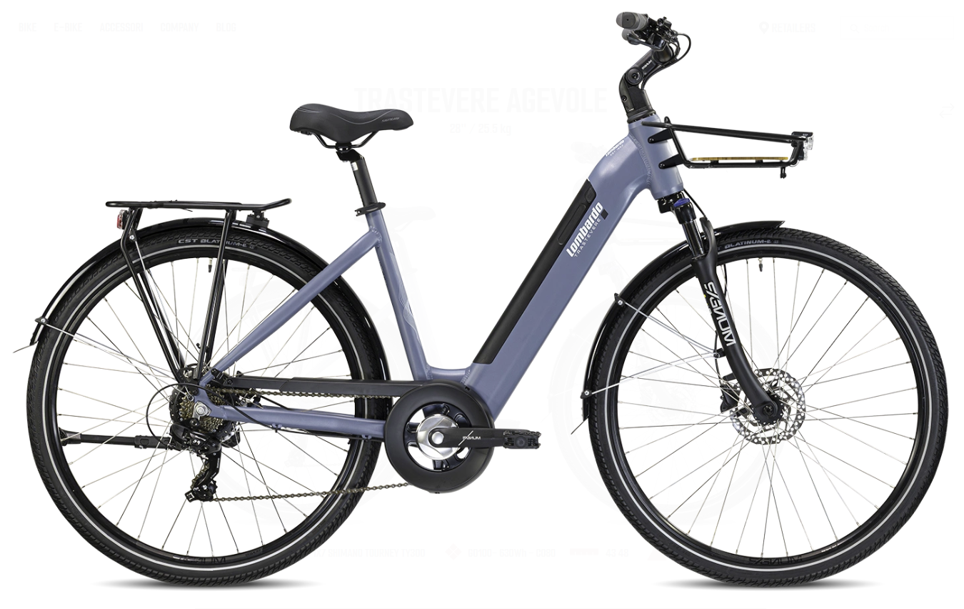 Lombardo Ebike Trastevere Agevole 620Wh 17Ah 36v 250w