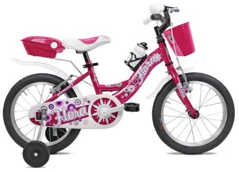 Brera Bicicletta Bambina 12'' Flora Con Rotelle