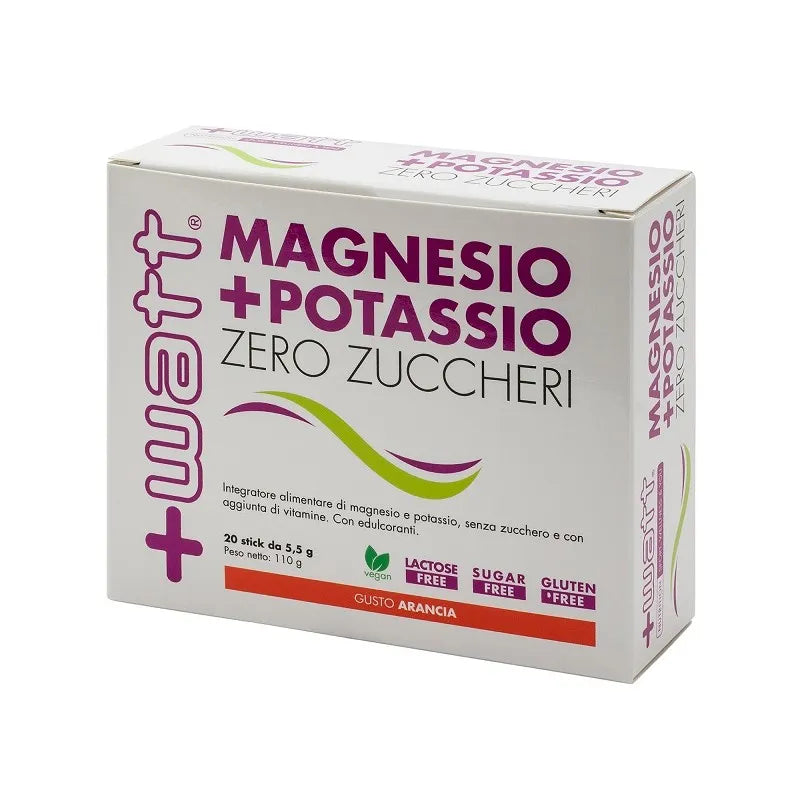 +Watt Magnesio+potassio Zero Zuccheri 20 stick