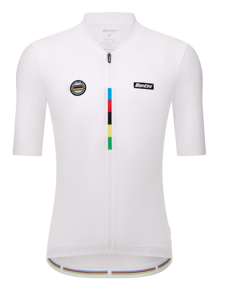 Santini Maglia Estiva UCI World Champion Bianco Mondo 2025