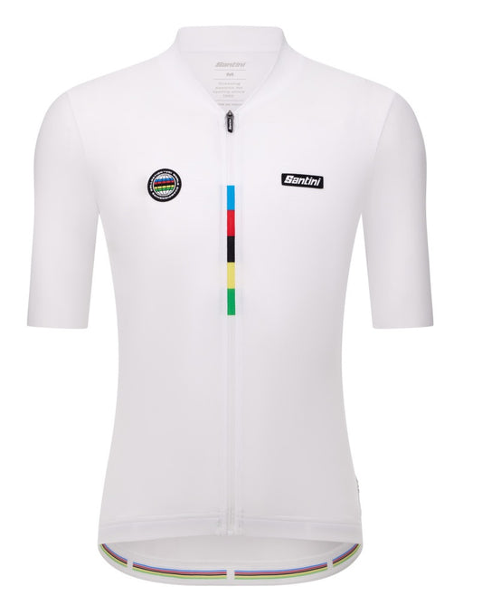 Santini Maglia Estiva UCI World Champion Bianco Mondo 2025