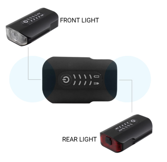 WAG Luce Per Casco Anteriore / Posteriore Ricaricabile USB