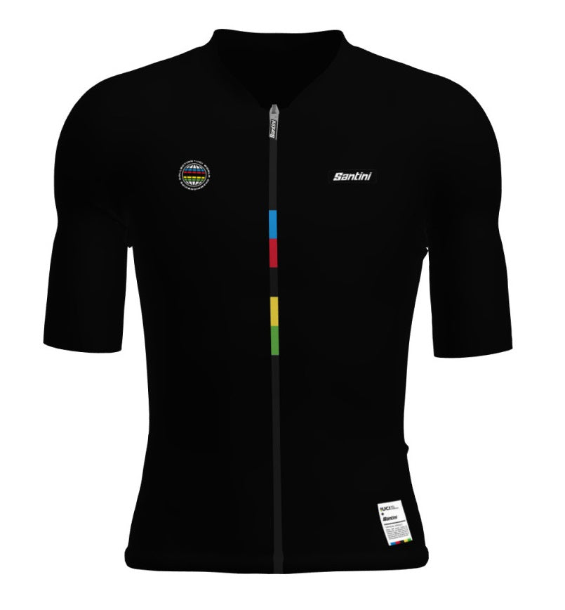 Santini Maglia Estiva UCI World Champion Nero Mondo