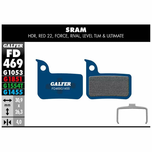 Galfer Bike Pastiglie Mescola Blu Per Sram Red 22 Level