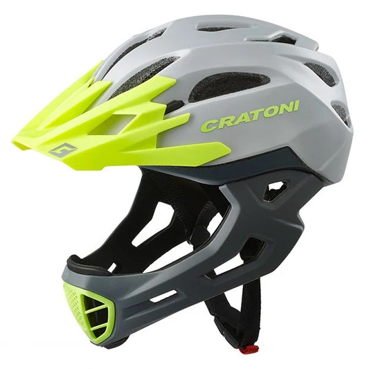 Cratoni Casco c maniac - Grey/Lime Matt