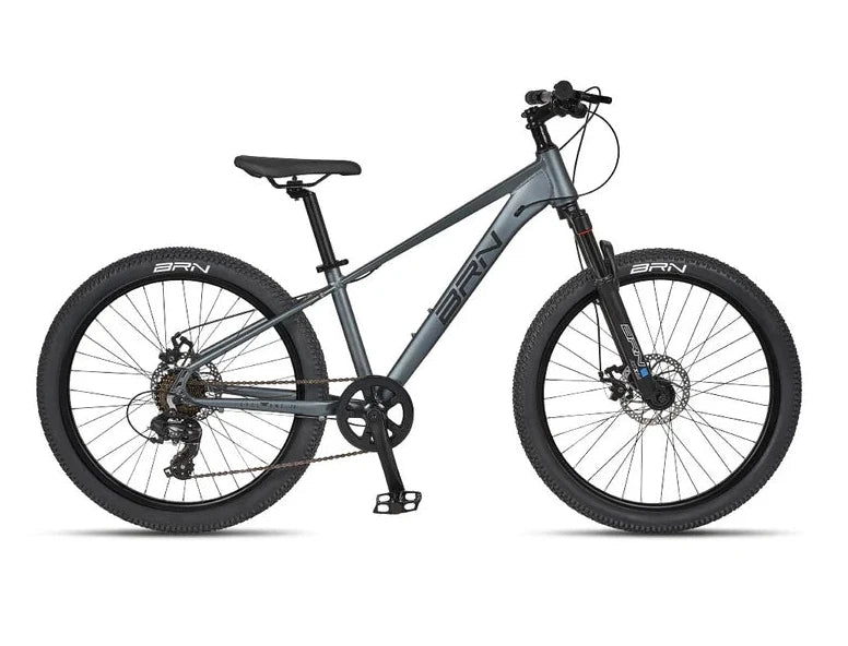 BRN MTB Young 24 Freni a Disco Ammortizzata Grigio
