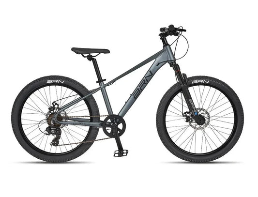BRN MTB Young 24 Freni a Disco Ammortizzata Grigio