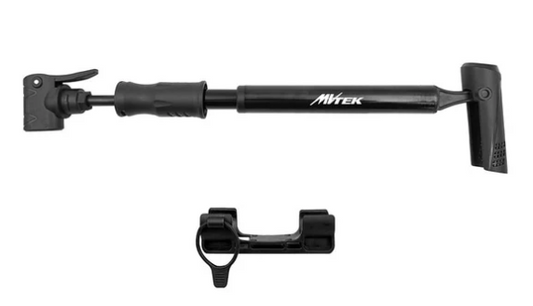 MV-TEK Pompa Mini Lunghezza 275mm in Alluminio - Doppio Raccordo