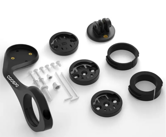 COOSPO Kit Staffa Di Supporto Con Adattatori Ciclocomputer Nero BCM-B01