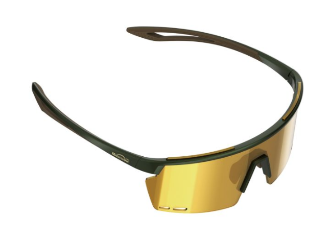 Magic Shine Occhiali Rouleur Nero/Marrone - Lente Oro