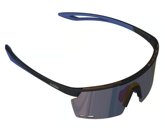 Magic Shine Occhiali Rouleur Nero/Blu Lente Blu