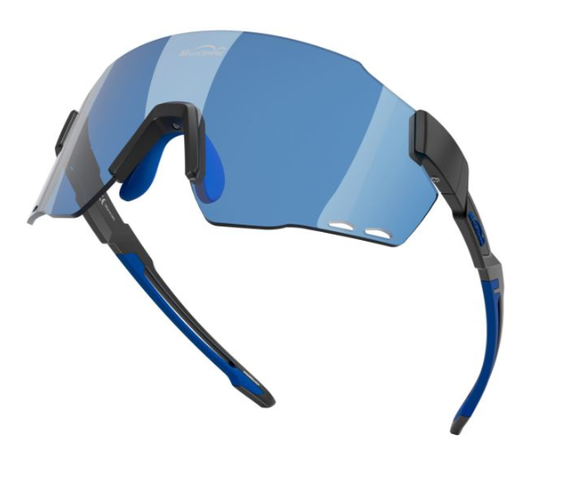 Magic Shine Occhiali Magicshine Windbreaker Nero/Blu - Lente Blu