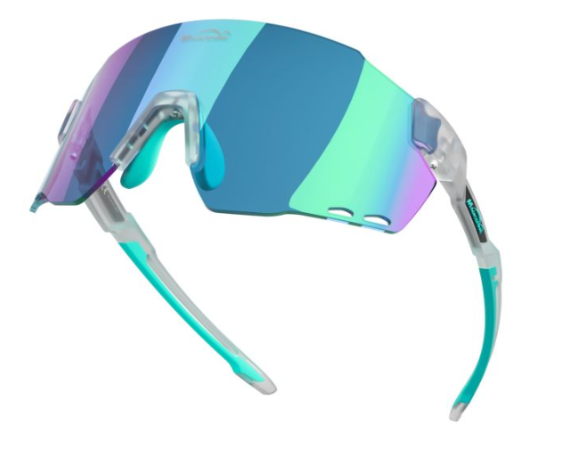 Magic Shine Occhiali Magicshine Windbreaker Bianco/Azzurro - Lente Azzurra