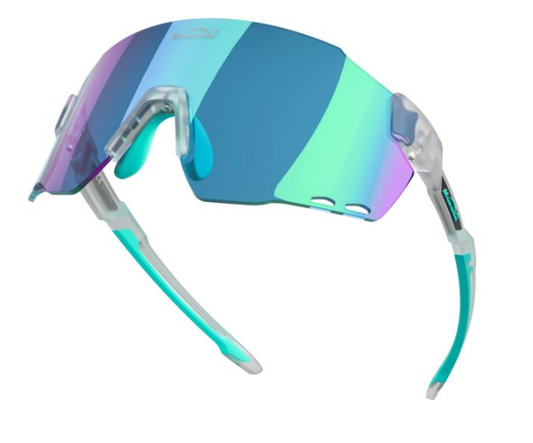 Magic Shine Occhiali Magicshine Windbreaker Bianco/Azzurro - Lente Azzurra