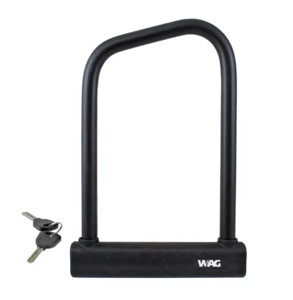 WAG Lucchetto U-Lock Diametro 18x235mm Large Nero