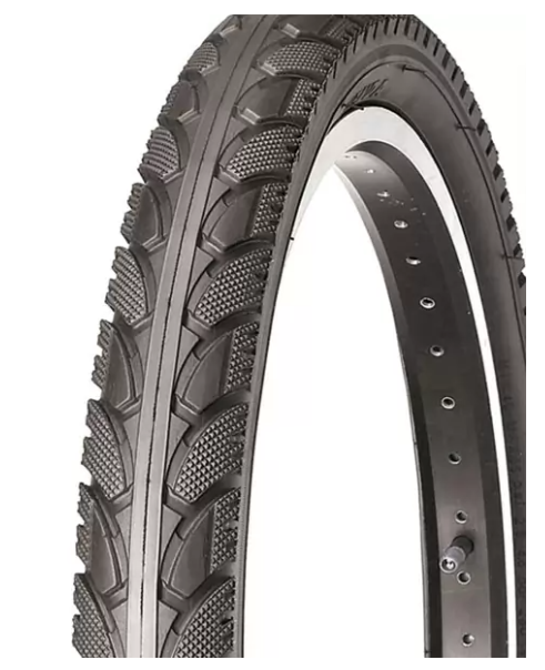 Copertone E-Bike Scooter Elettrico 18x2.50'' 30TPI Rigido Nero