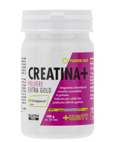+WATT Creatina+ Pura Creatine Monoidrato in povere 100 gr. Extra Gold