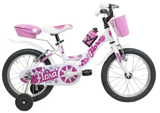 Brera Bicicletta Bambina 14'' Flora Con Rotelle