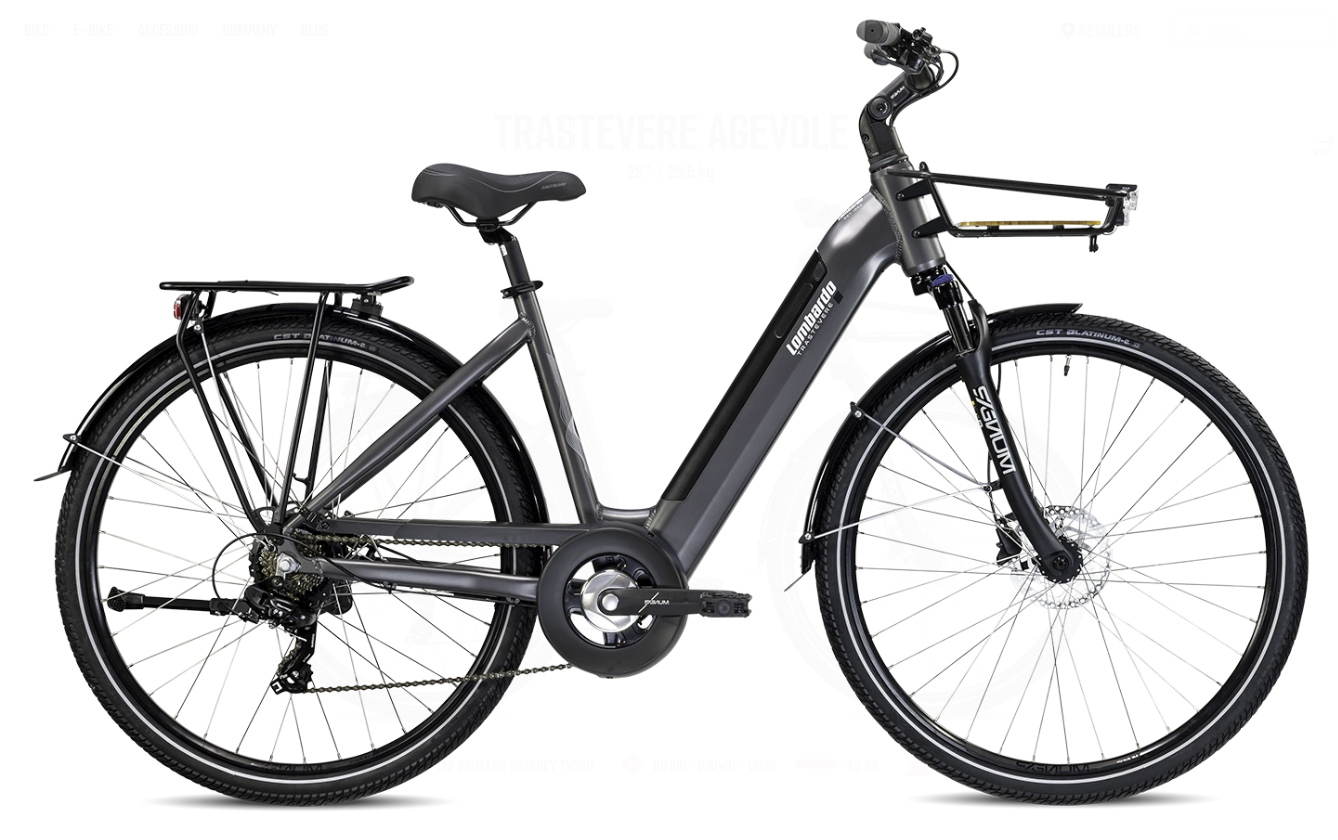 Lombardo Ebike Trastevere Agevole 620Wh 17Ah 36v 250w
