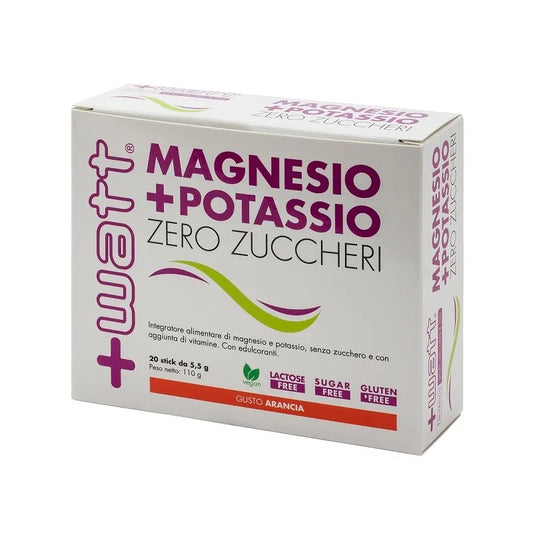 +Watt Magnesio+potassio Zero Zuccheri 20 stick