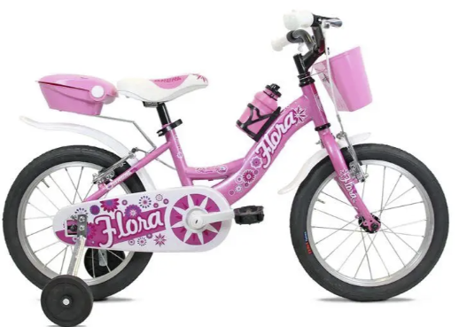 Brera Bicicletta Bambina 12'' Flora Con Rotelle