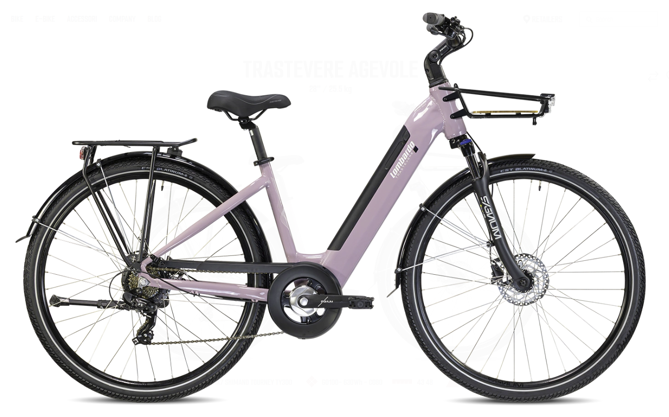 Lombardo Ebike Trastevere Agevole 620Wh 17Ah 36v 250w